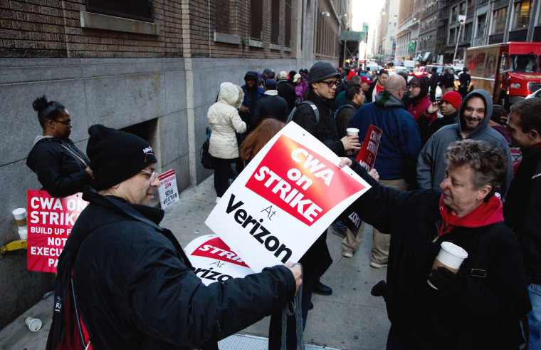 Image: Verizon strike U.S. East Coast states