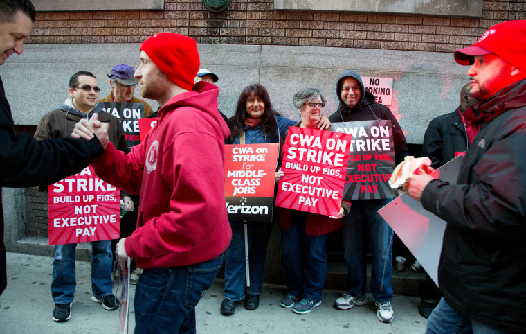 Image: Verizon strike U.S. East Coast states