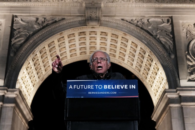 Image: Bernie Sanders Holds Rally In New York's Washington Square Park