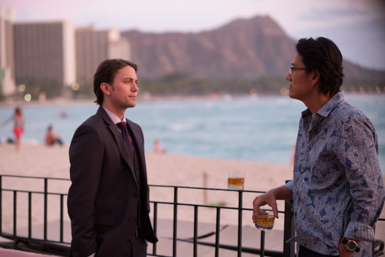 A still from "Pali Road," a romantic thriller shot in Hawaii and scheduled to appear in U.S. theaters April 28 and 29.