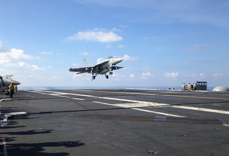 Image: FA-18 takes off from the USS John C. Stennis on April 15, 2016