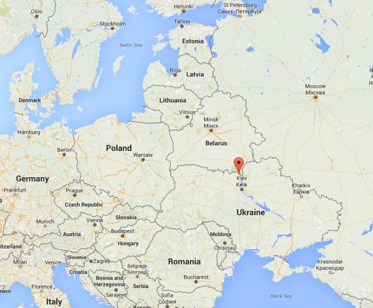 Image: Map showing Chernobyl, Ukraine