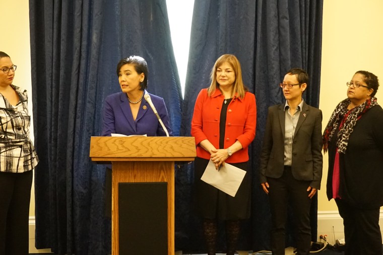 Rep. Judy Chu (D-CA) speaking at press conference Thursday on H.R. 4924, the Prenatal Nondiscrimination Act.