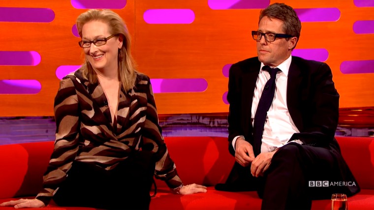 Image of Hugh Grant and Meryl Streep on the Graham Norton Show