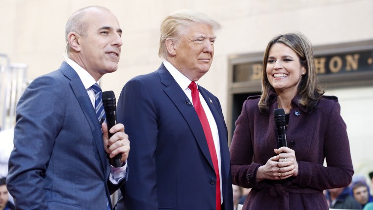 Donald Trump with Matt Lauer and Savannah Guthrie