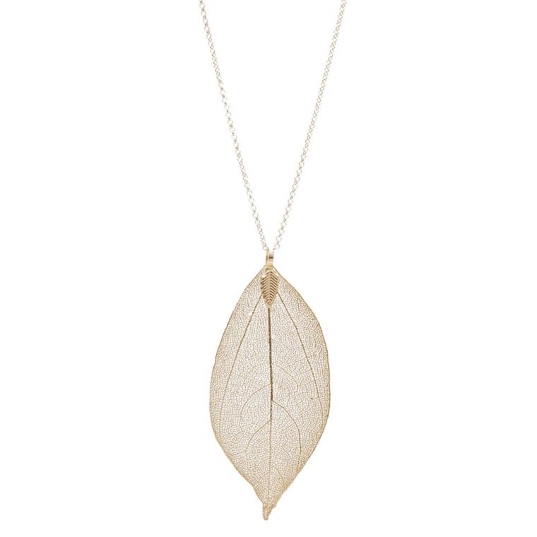 Earthy Chic leaf necklace