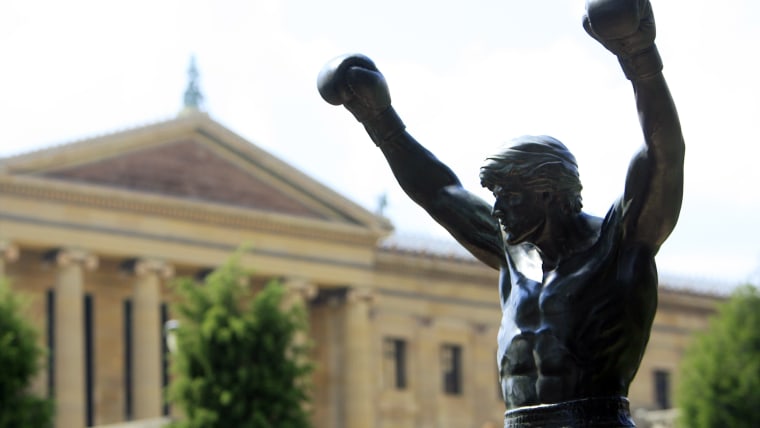 Rocky statue