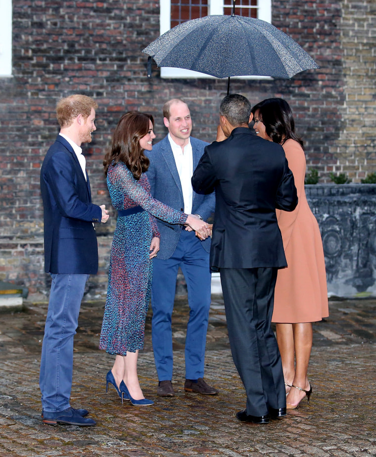 The Obamas Dine At Kensington Palace