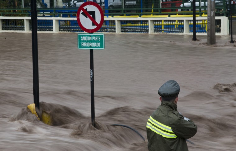 Floods Overwhelm Chile's Capital, Fouling Water Supply