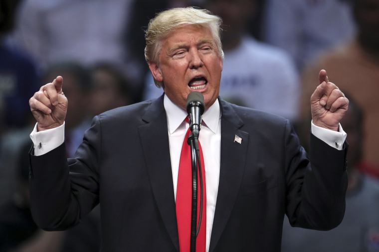 Image: U.S. Republican presidential candidate Donald Trump speaks at a campaign event in Buffalo, New York