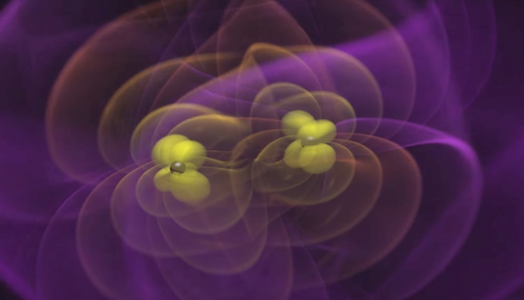 Image: NASA video shows visualization of merging black holes and gravitational waves