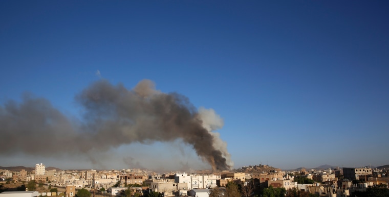 Image: Saudi-led airstrike in Yemen