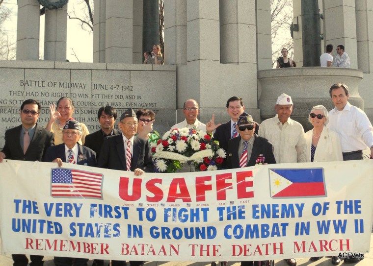 Jesse Baltazar (third from right) at the 2013 Bataan Day Wreath Laying on April 9, 2013.