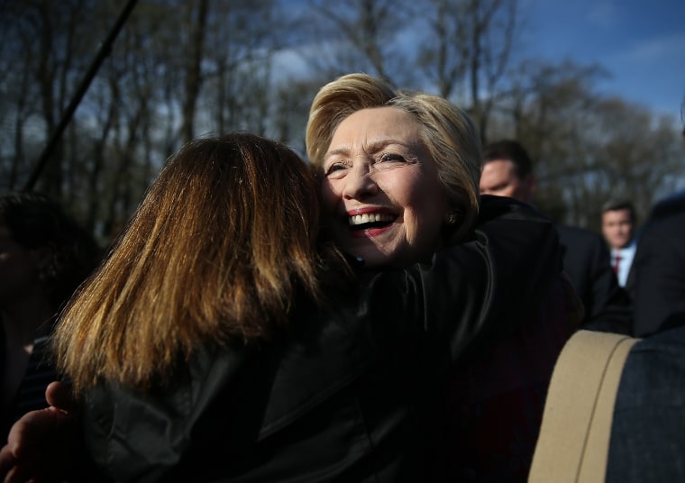 Image: Hillary Clinton Campaigns In New York On Day Of NY Primary