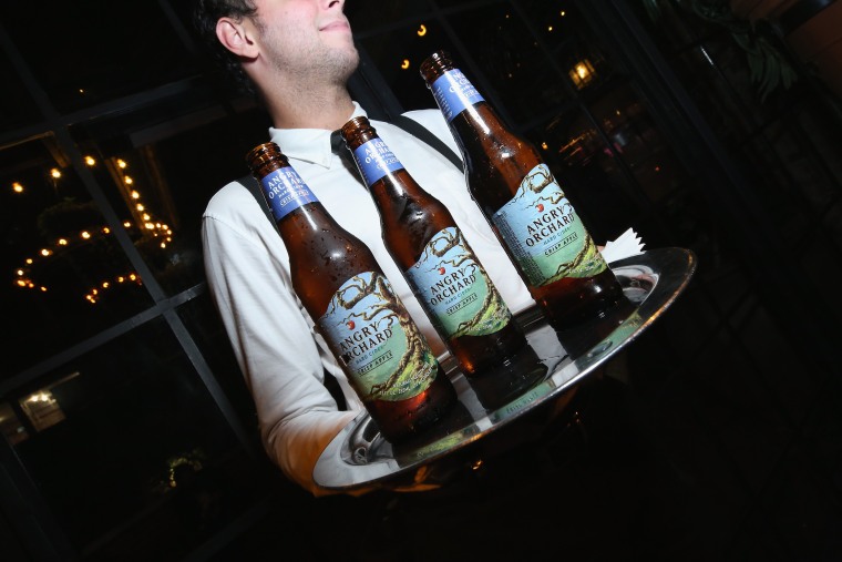 Angry Orchard on display at Rachael Ray's Feedback: Chefs and Cocktails, during Food Network & Cooking Channel New York City Wine & Food Festival at The Bowery Hotel  in New York City on October 16, 2015.