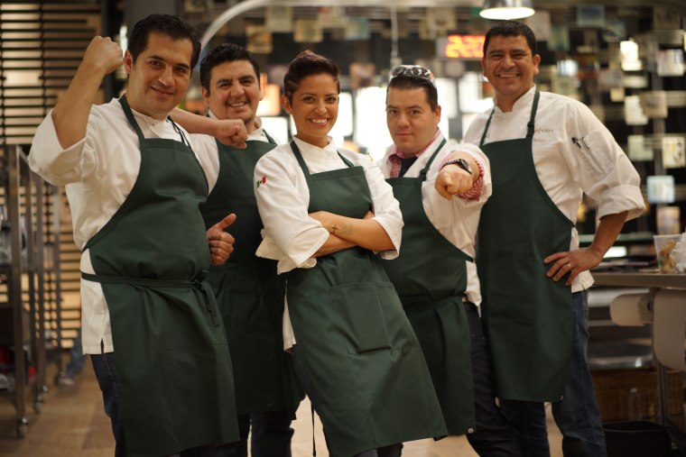 Katsuji Tanabe (second from right) on "Top Chef Mexico."