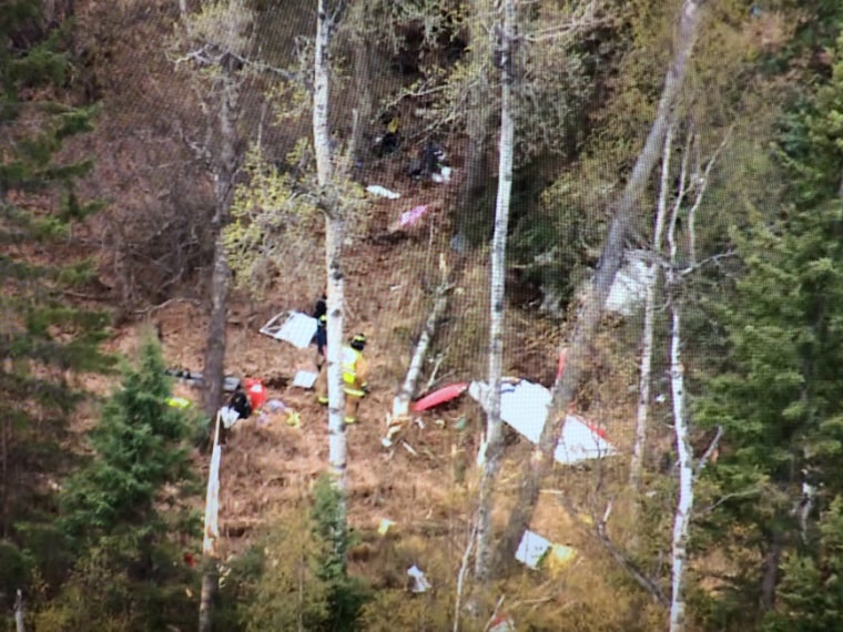 Image: A Cessna 172 plane crashed into the woods northwest of Anchorage