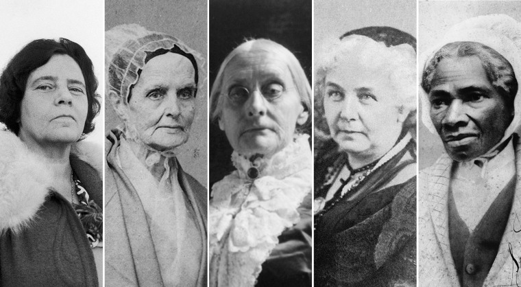 Image: Alice Paul; Lucretia Mott; Susan B. Anthony; Elizabeth Cady Stanton; Sojourner Truth