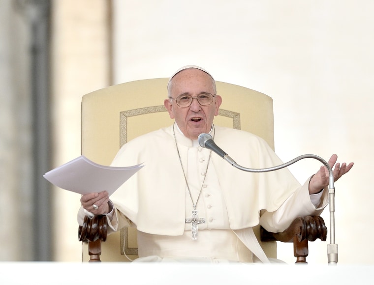 Pope Francis celebrates the General Audience on Wednesday.