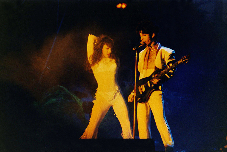 Image: Mayte Garcia and Prince perform on stage