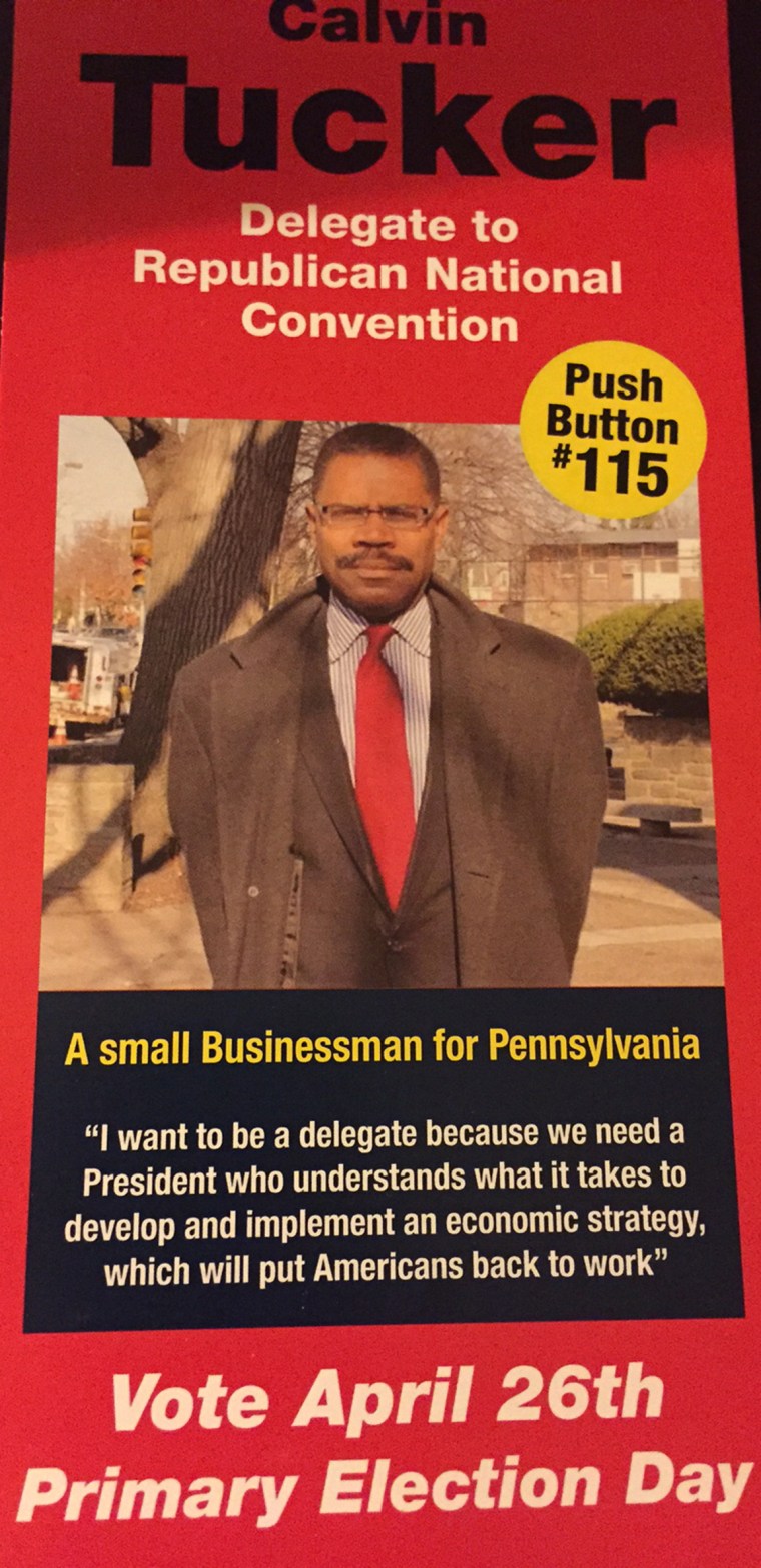 Image: A flyer for RNC delegate candidate Chris Tucker