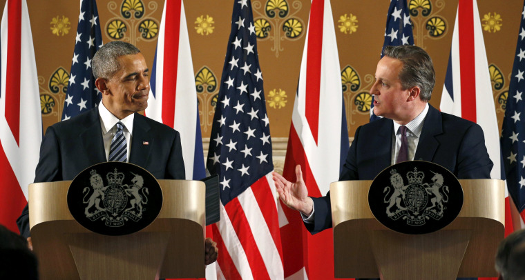 Image: U.S. President Barack Obama and British Prime Minister David Cameron