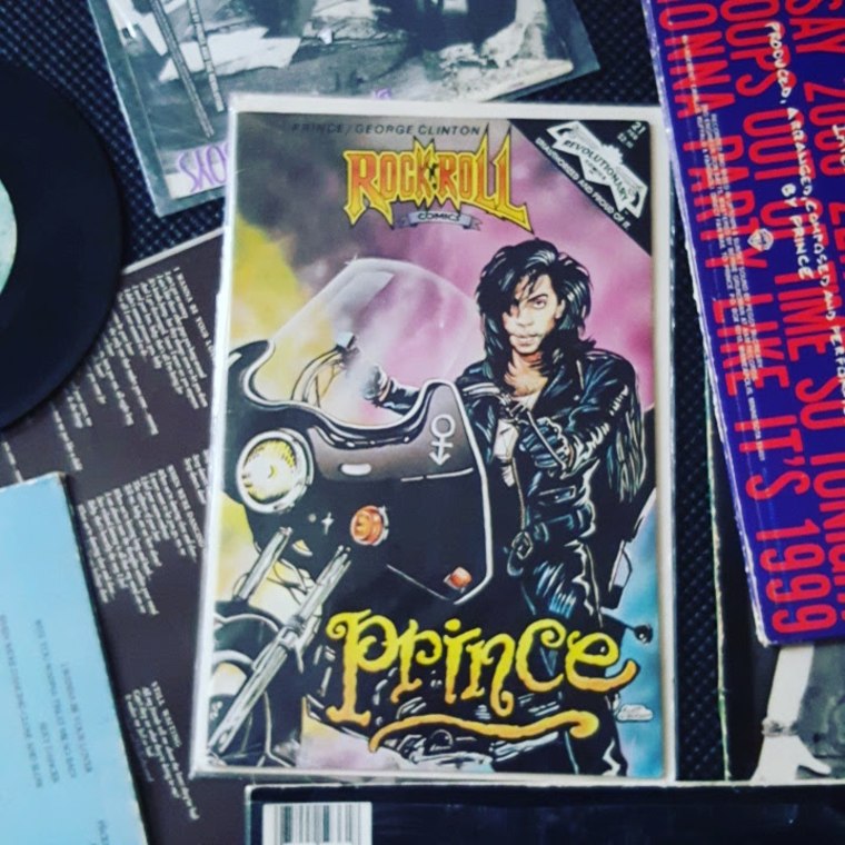 Just a peek at the vast Prince collectibles collection of Angelique Roche.
