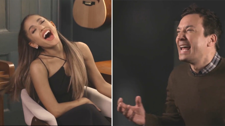 Ariana Grande; Jimmy Fallon Lip Sync conversation