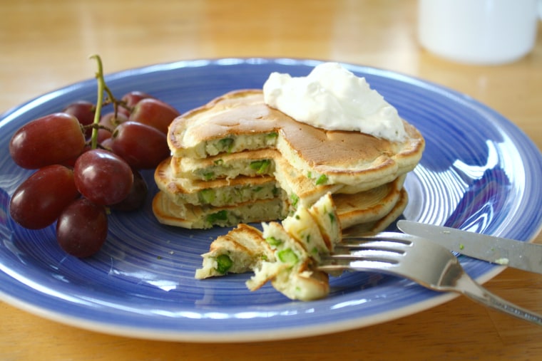 Eat asparagus for breakfast with savory asparagus pancakes