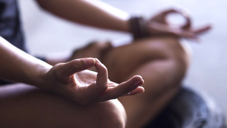 meditating hands