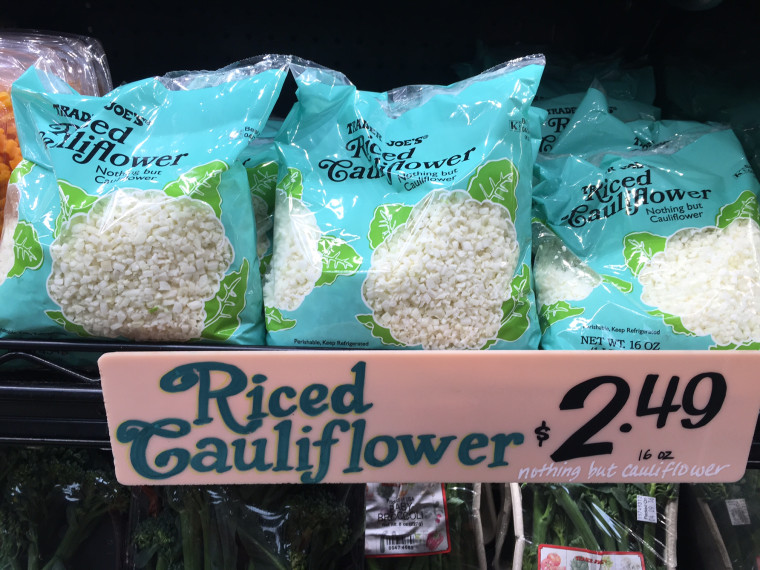 Fresh cauliflower rice at Trader Joe's