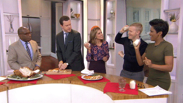 Food &amp; Wine's Justin Chapple shows the hosts of TODAY's Take cooking shortcuts for the holidays