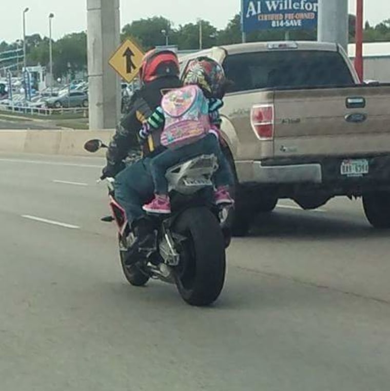 After this photo of her 7-year-old daughter Mackenzie riding a motorcycle caused her parenting style to be criticized, Mallory Torres wrote a message to her critics that has since gone viral.