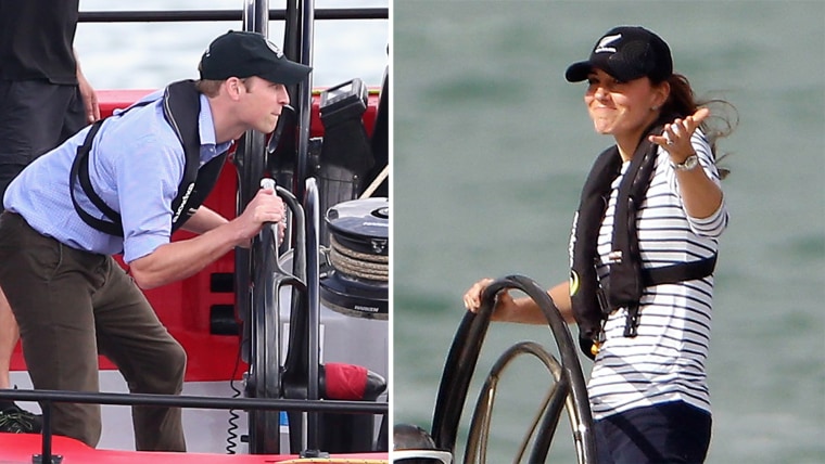 Prince William and Duchess Kate racing yachts