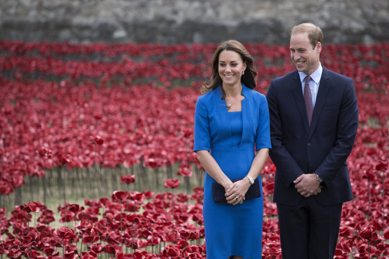 Duke And Duchess Of Cambridge And Prince Harry Visit Tower Of London's Ceramic Poppy Field