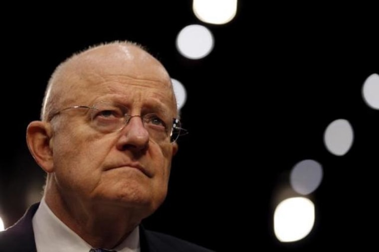 Director of National Intelligence (DNI) James Clapper testifies before a Senate Intelligence Committee hearing on "Worldwide threats to America and our allies" in Capitol Hill, Washington