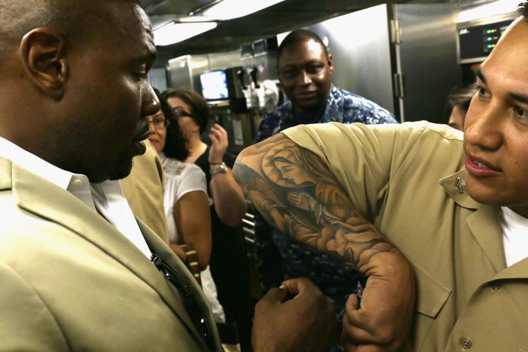 Image: Navy sailor with tattoo