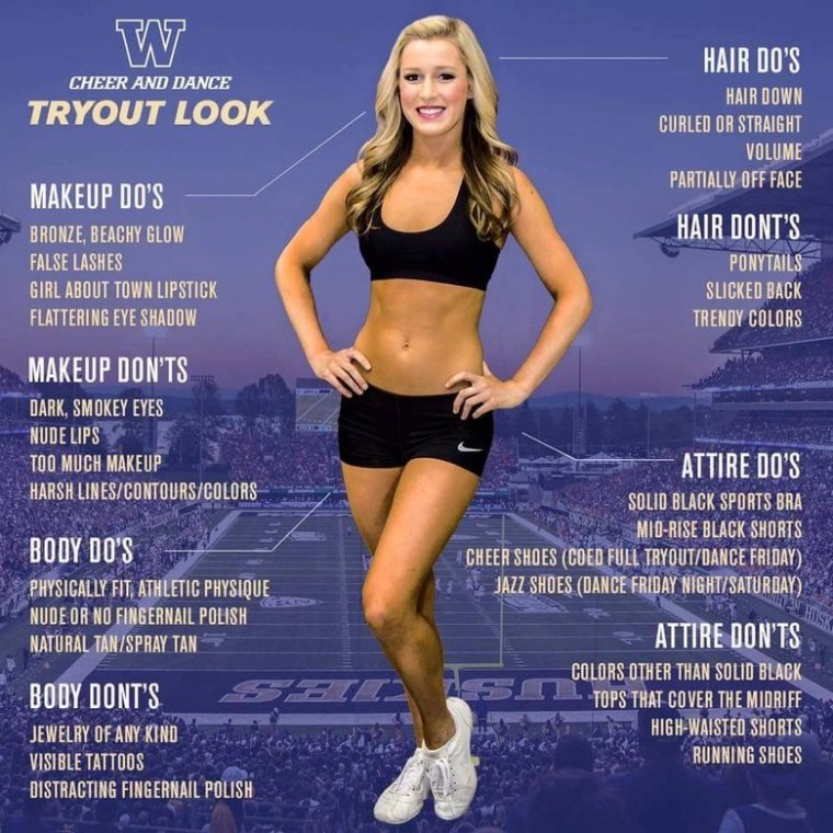 IMAGE: University of Washington cheerleader flyer
