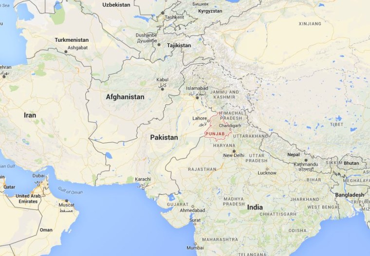 Image: Map showing India's Punjab state