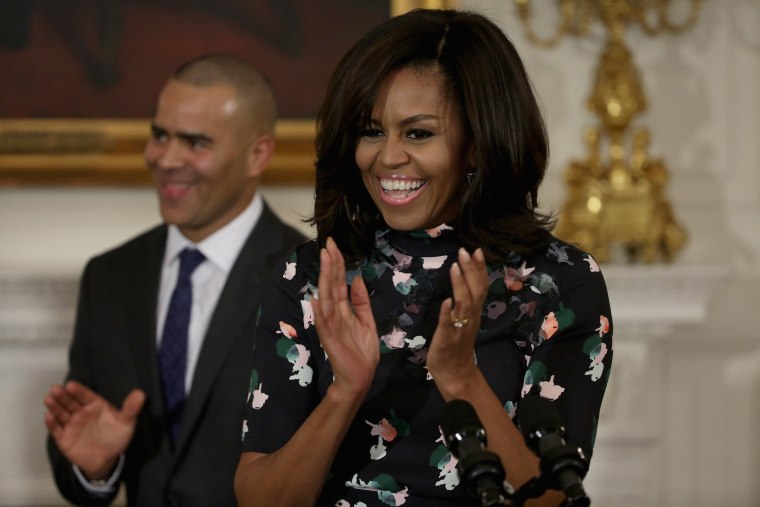 Michelle Obama Hosts Cast Of Broadway's "Hamilton" At The White House