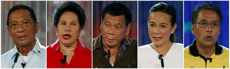 Image: A combination photo shows Philippine presidential candidates