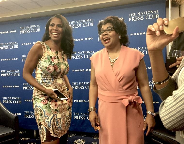 Omorosa (left) and April Ryan (right) at the first Colour 100, honoring women of color in the media on April 28, 2016 in Washington, D.C.