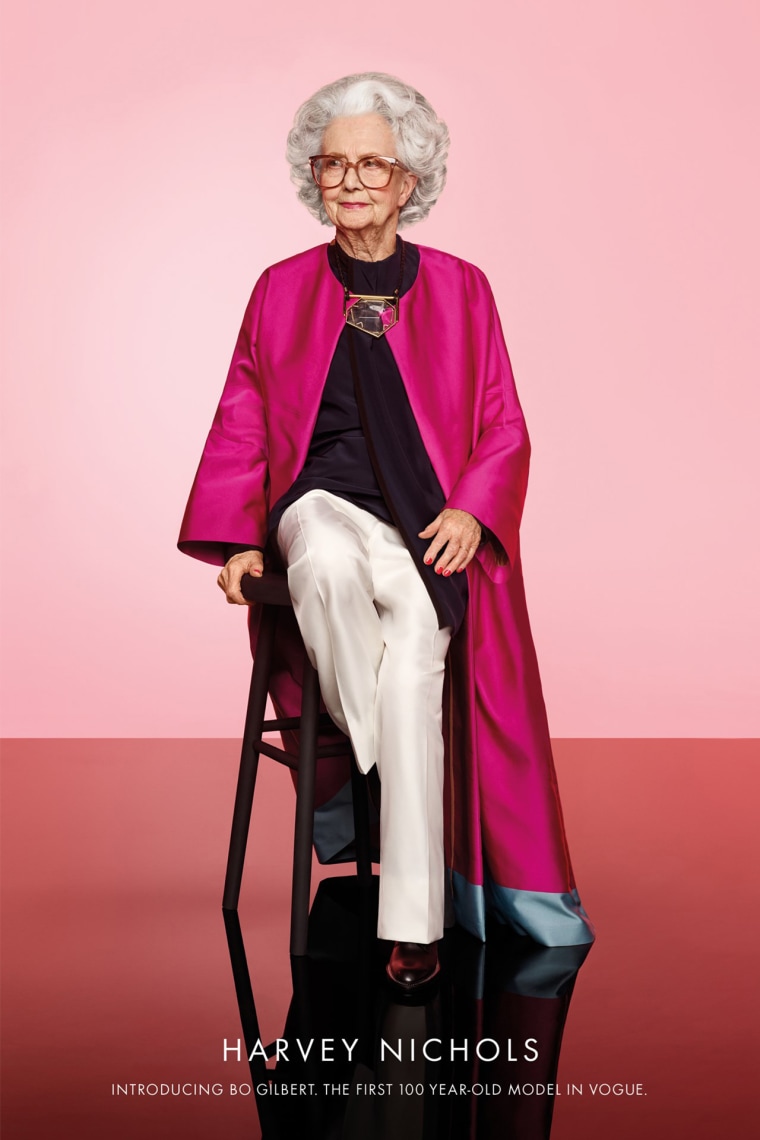 100-year-old model Bo Gilbert in British Vogue