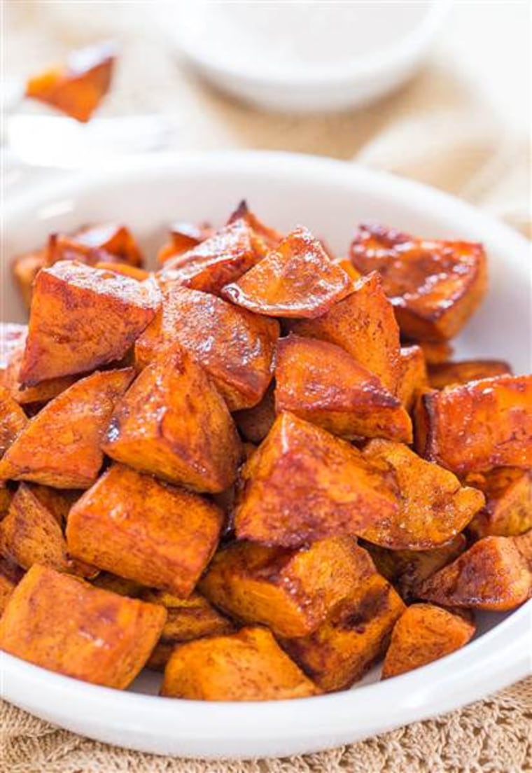 Thanksgiving side recipe: Honey-roasted sweet potatoes with honey-cinnamon dip