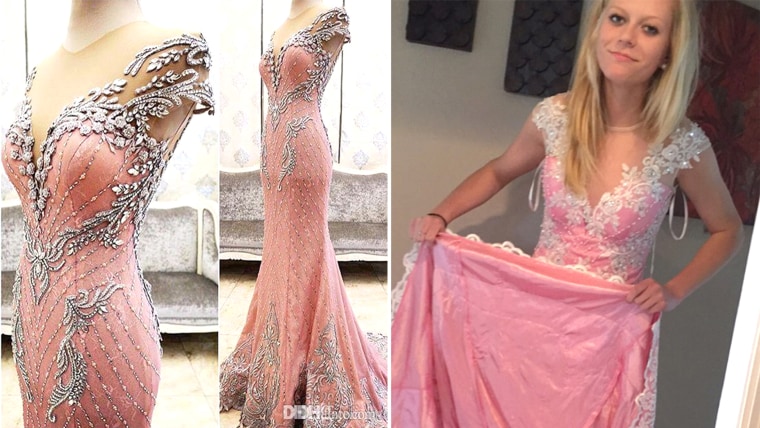 Teen buys prom dress online.