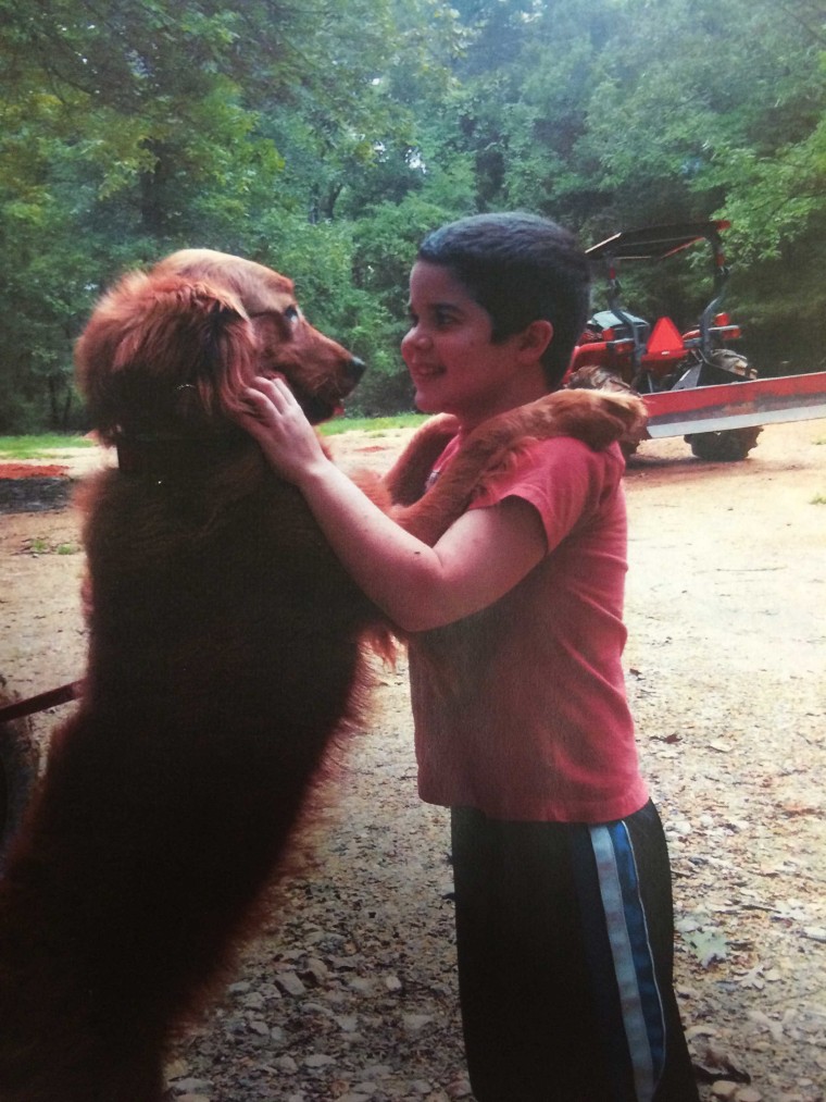 Seph Ware with his service dog Presley