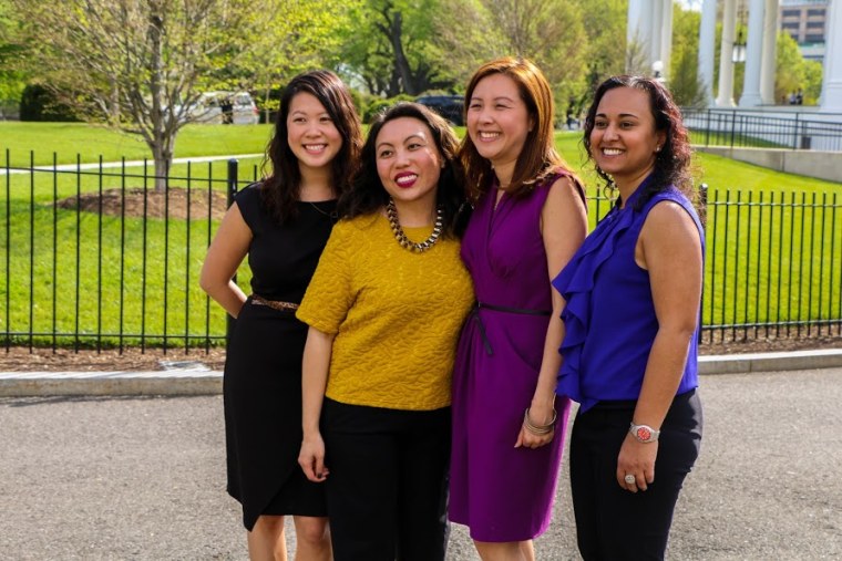 From left, the White House's Rebecca Lee, Doua Thor, Alissa Ko, and Manar Waheed.