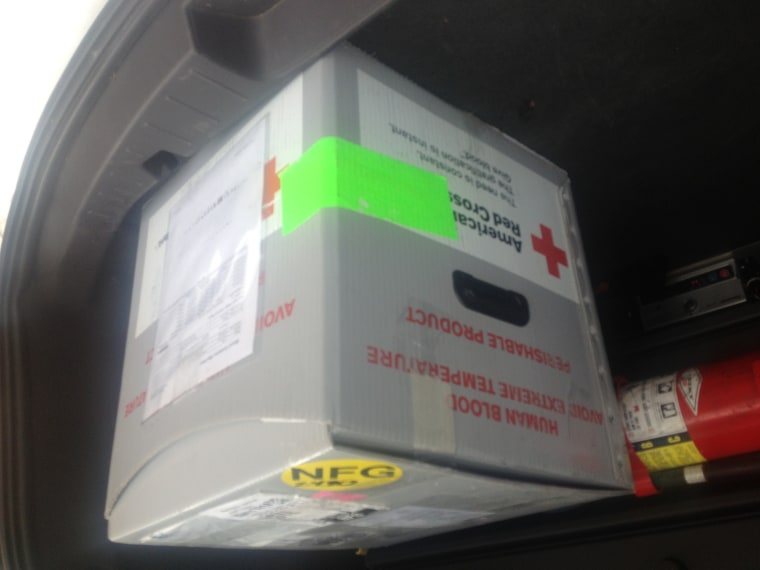 IMAGE: Red Cross blood box