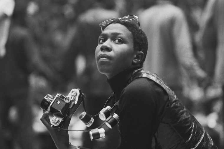 Afeni Shakur With Camera