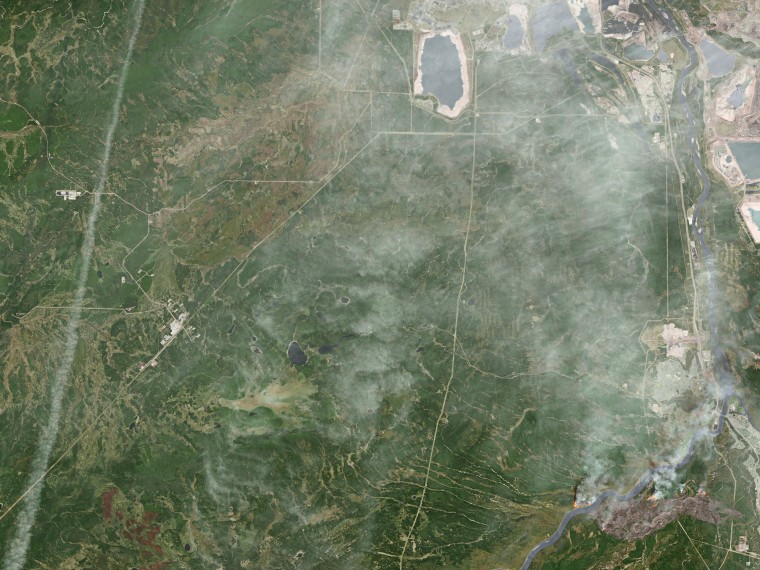 IMAGE: Fort McMurray fire satellite image